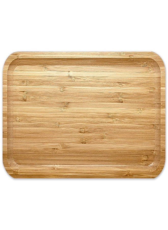 بامبو صينية تقديم من الخيزران من بام آند بو، بتصميم طبيعي بسيط، مستطيلة الشكل (13.6 بوصة × 7.8 بوصة × 0.8 بوصة)، مثالية للقهوة والشاي والطعام والمشروبات، كما أنها للتخزين والديكور المنزلي والمطبخ والحمام. - Image 2